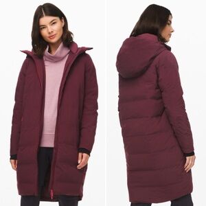 Lululemon Slush Hour Parka Cassis Size 6 Maroon Hooded Down Puffer Jacket Winter